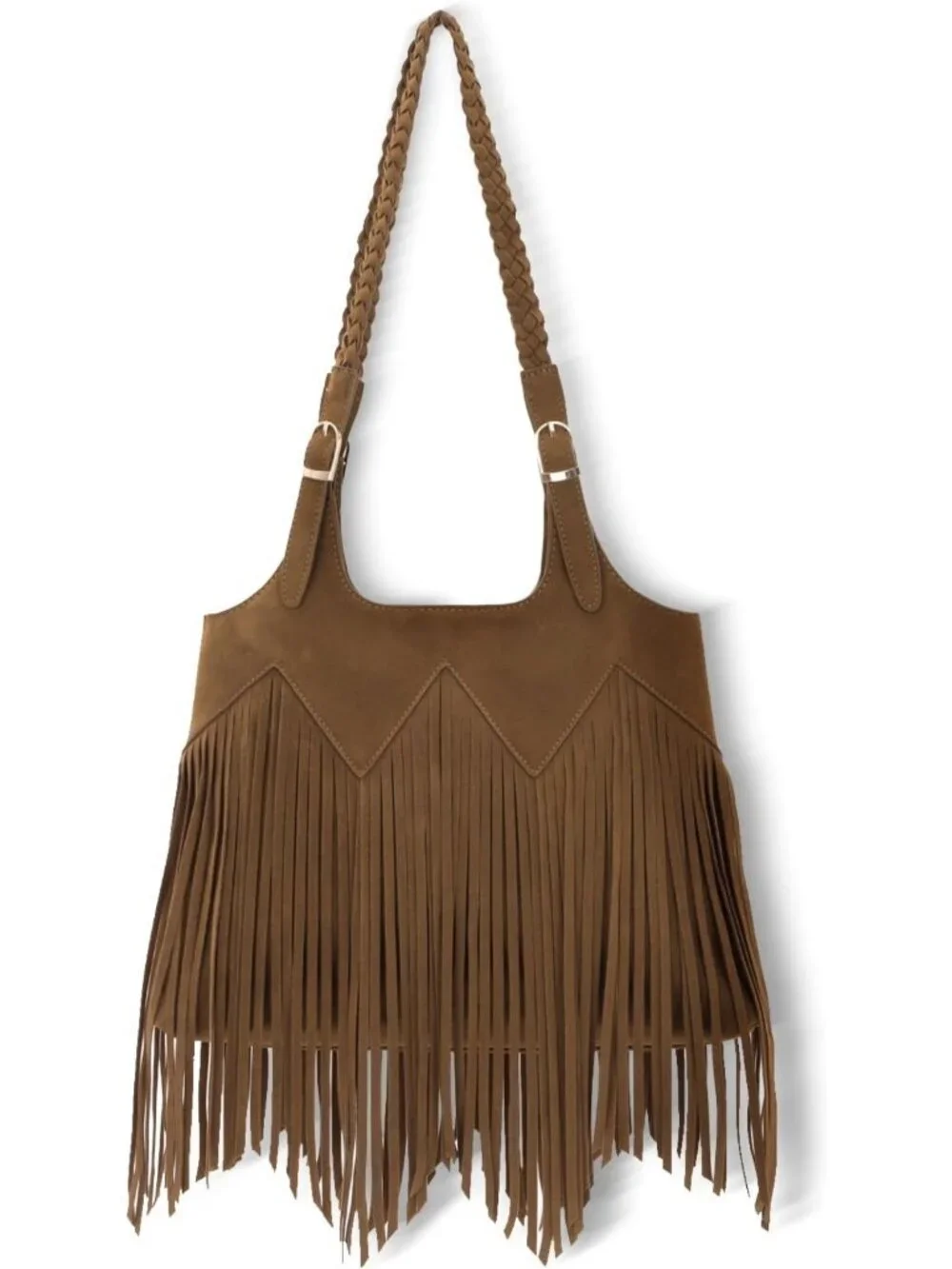 Chic Fringe Shoulder Bag for Women | Western Hobo Purse | Vegan Faux Suede